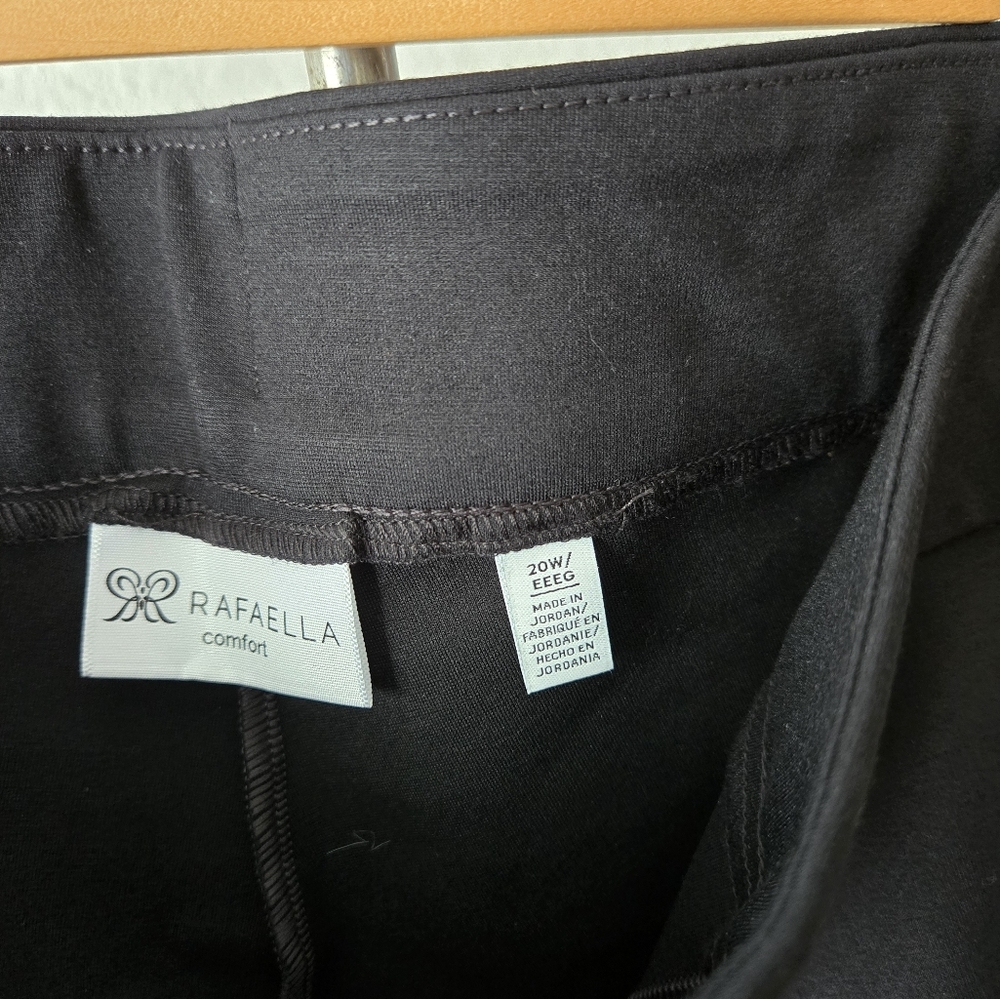 Rafaella Women's Black Comfort Fit Pull On Slim Leg Stretch Knit Fabric Sz 20W - Picture 5 of 5